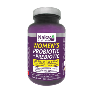 Naka Platinum | Women's Probiotic+Prebiotic Vegetarian Capsules