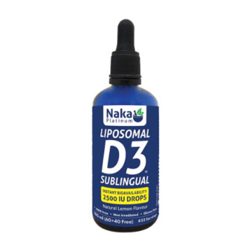Naka Platinum | Liposomal Vitamin D3 2000IU Sublingual Lemon Flavour Drops