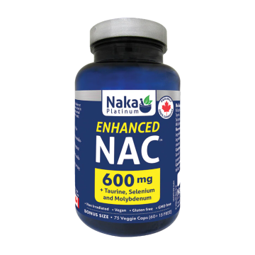 Naka Platinum | Enhanced NAC 600mg + Taurine, Selenium & Molybdenum Vegetarian Capsules