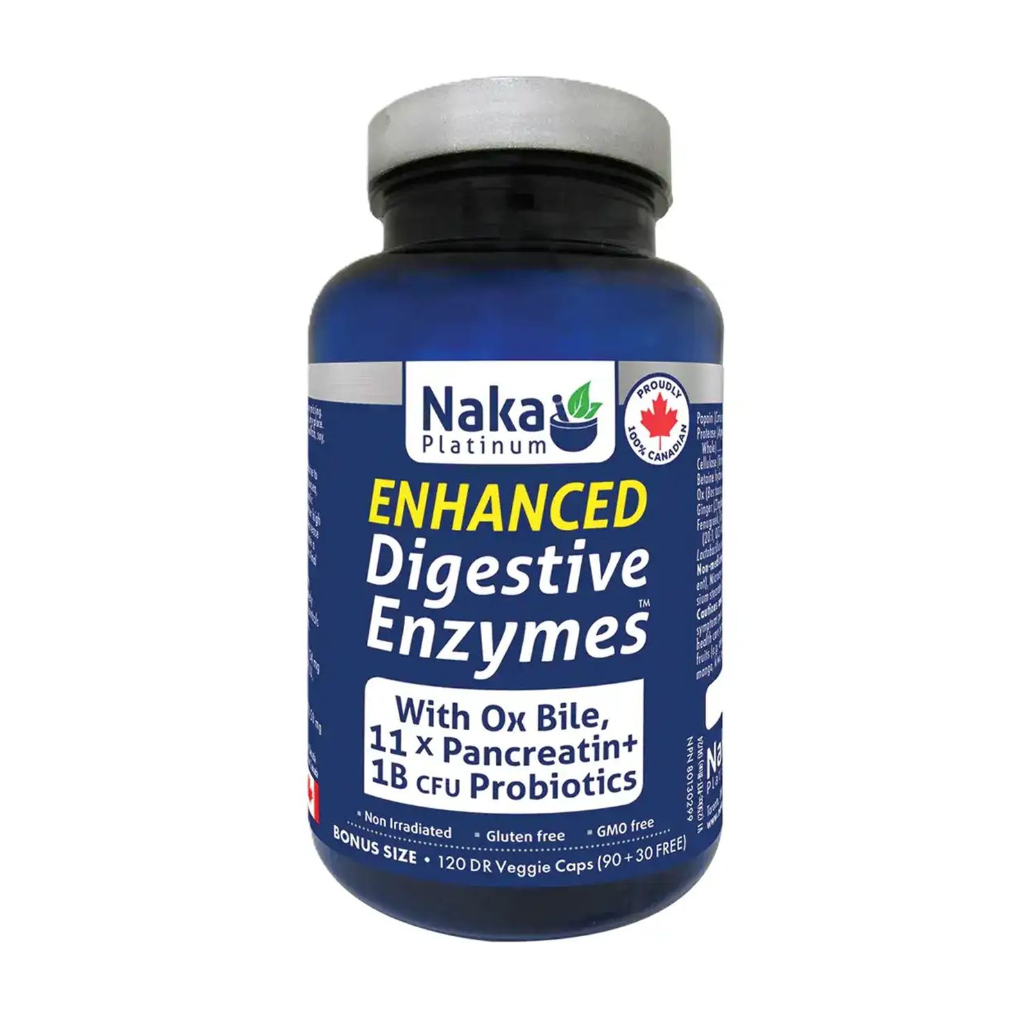Naka Platinum | Enhanced Digestive Enzymes 120 Vegetarian Capsules
