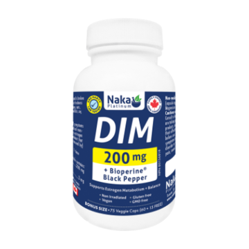 Naka Platinum | DIM 200mg + Bioperine Black Pepper Veggie Capsules