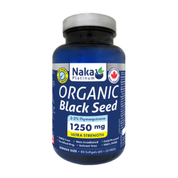 Naka Platinum | Organic Black Seed 1250mg Softgels