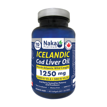 Naka Platinum | Icelandic Cod Liver Oil 1250mg Softgels