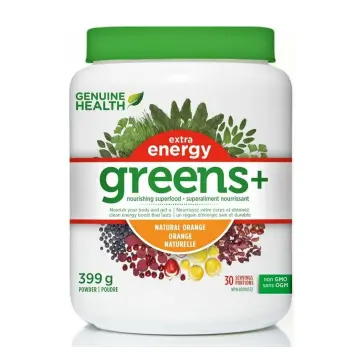 Genuine Health | Greens+ Extra Energy Superfood Orange Powder
