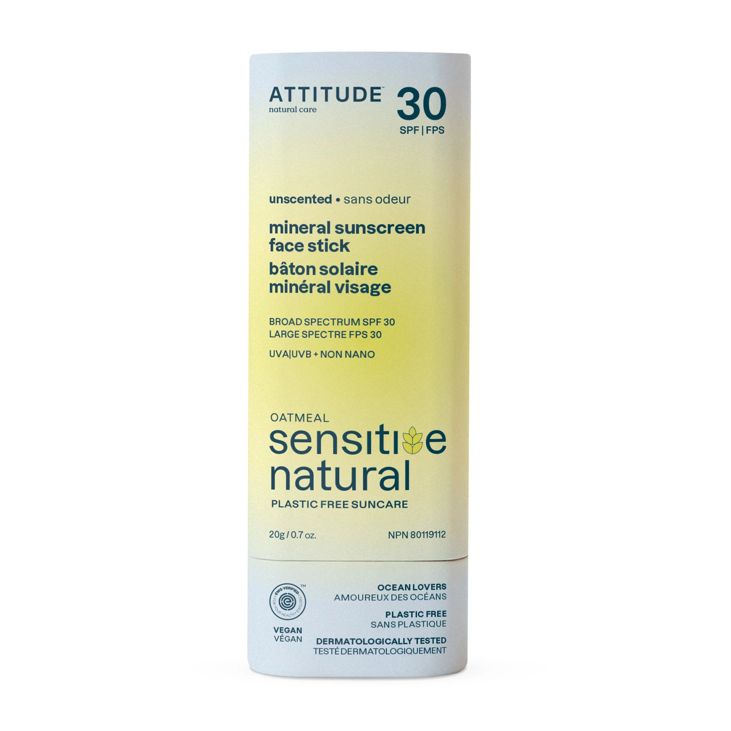 Attitude | Sensitive Skin Mineral Face Stick SPF 30