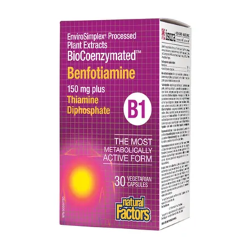 Natural Factors | BioCoenzymated B1 Benfotiamine 150mg  Veggie Capsules