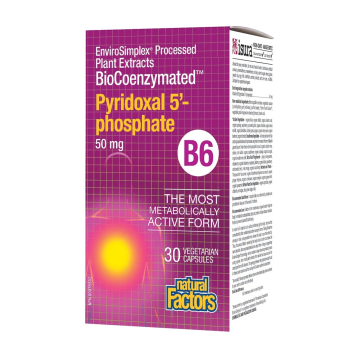 Natural Factors | BioCoenzymated B6 Pyridoxal 5-Phosphate 50mg Vegetarian Capsules