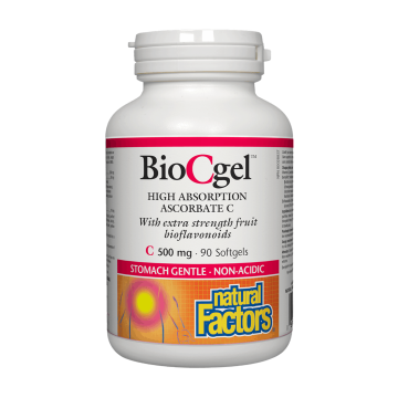 Natural Factors | BioCgel 500mg High Absorption Ascorbate C Softgels