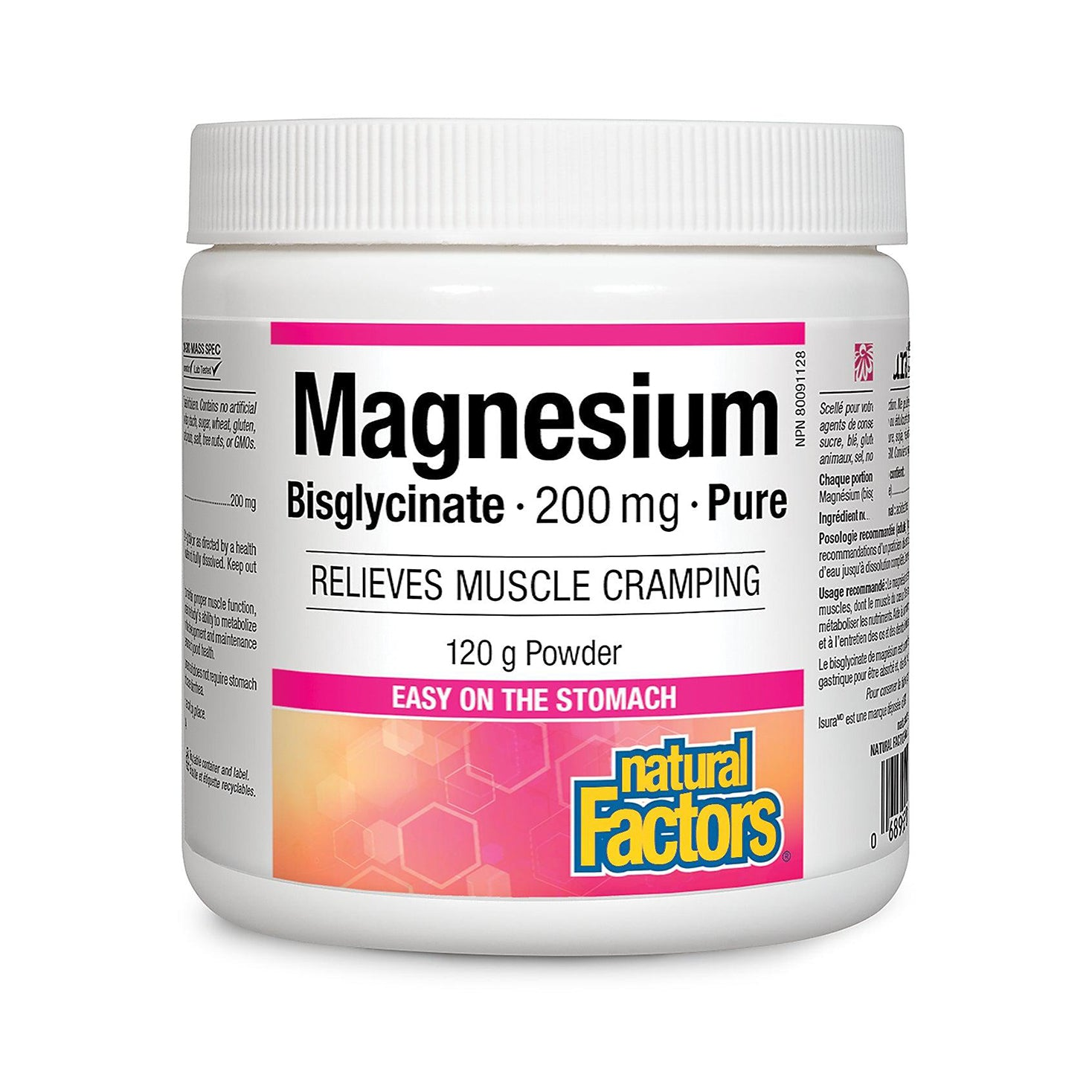 Natural Factors | Magnesium Bisglycinate 200mg Pure Powder
