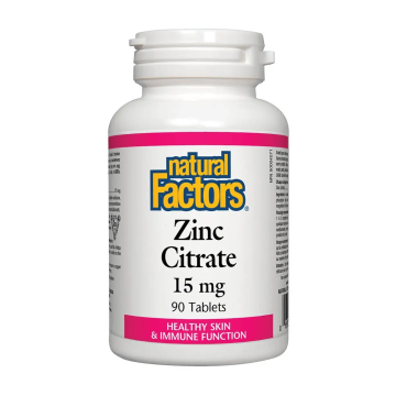 Natural Factors | Zinc Citrate 15mg Tablets