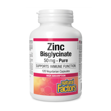 Natural Factors | Zinc Bisglycinate 50mg Vegetarian Capsules