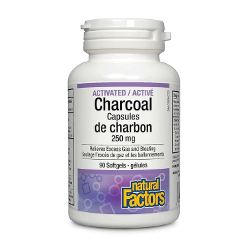 Natural Factors | Activated Charcoal 250mg Softgels