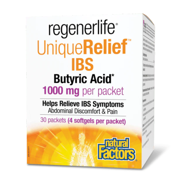 Natural Factors | Regenerlife UniqueRelief IBS Butyric Acid 1000mg Packets 30's
