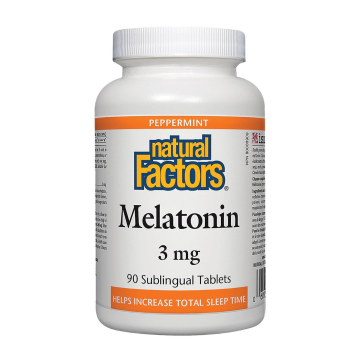 Natural Factors | Melatonin 3mg Peppermint Sublingual Tablets