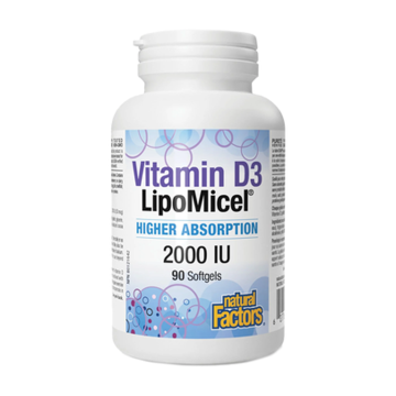 Natural Factors | Lipomicel Vitamin D 2000IU High Absorption Softgels