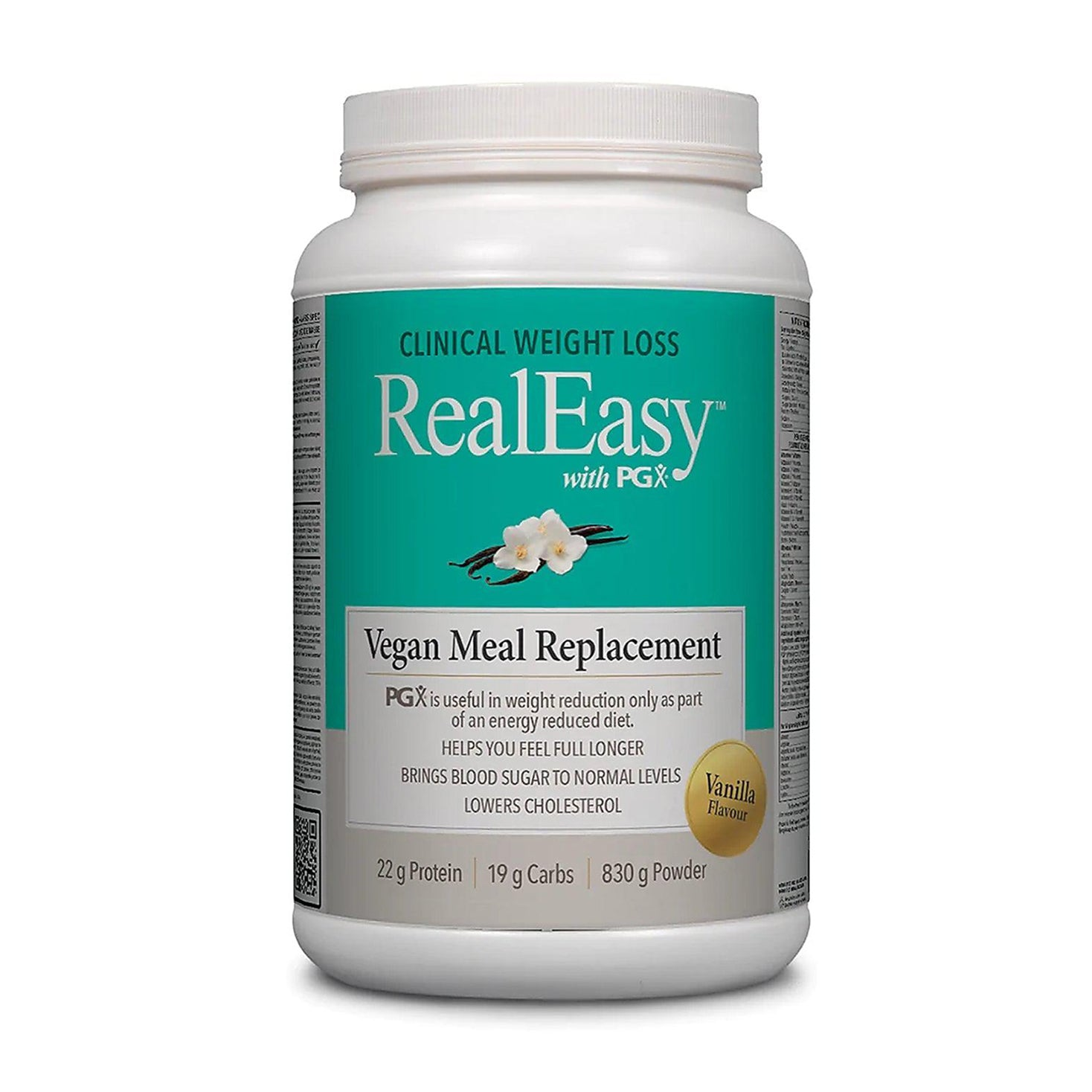 Natural Factors | Real Easy With PGX Vegan Meal Replacement Vanilla Flavour Powder