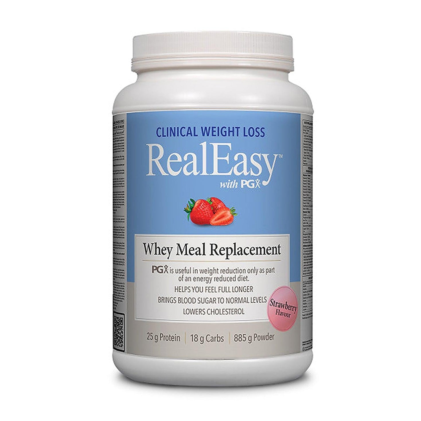 Natural Factors | Real Easy With PGX Whey Meal Replacement Strawberry Flavour Powder