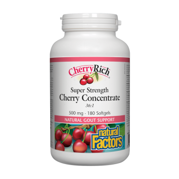 Natural Factors | CherryRich Super Strength Cherry Concentrate 36:1 500mg 180 Softgels