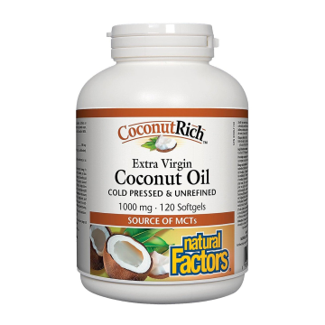 Natural Factors | Extra Virgin Coconut Oil 1000mg Softgels