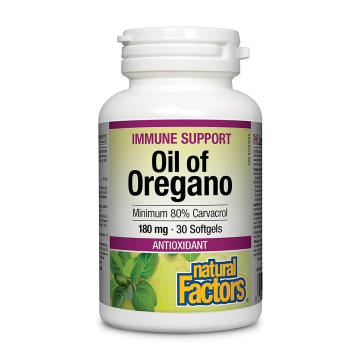 Natural Factors | Oil Of Oregano Minimum 80% Carvacrol 180mg Softgels