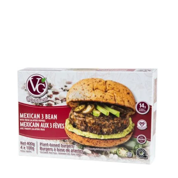Vegetarian Gourmet | Mexican 3-Bean Vegan Burgers 400g
