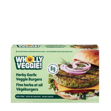 Wholly Veggie | Herby Garlic Veggie Burgers 284g