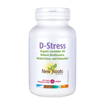 New Roots | D-Stress Organic Lavender Oil Softgels
