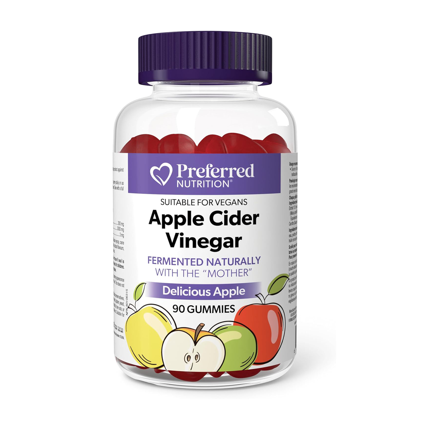 Preferred Nutrition | Apple Cider Vinegar Delicious Apple Flavoured Gummies 90's