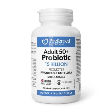 Preferred Nutrition | Adult 50+ Probiotic 15 Billion Active Cells Vegetarian Capsules 30's