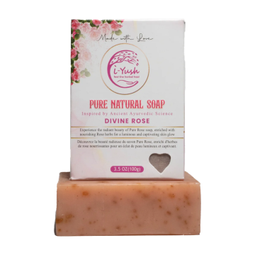 i-Yush Naturals | Divine Rose Natural Bar Soap 100g