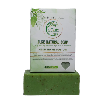 i-Yush Naturals | Neem Basil Fusion Natural Bar Soap
