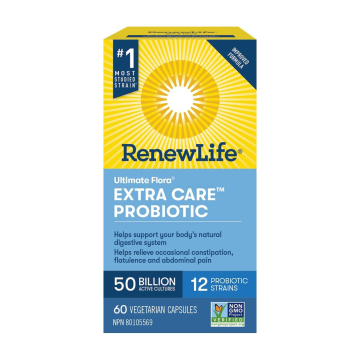 Renew Life | Ultimate Flora Extra Care 50 Billion Probiotic 12-Strain Veggie Capsules