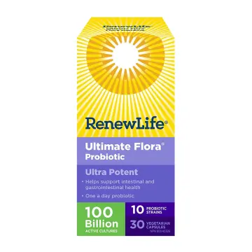 Renew Life | Ultimate Flora Ultimate Care 100 Billion Live Cultures Probiotic 30 Vegetarian Capsules