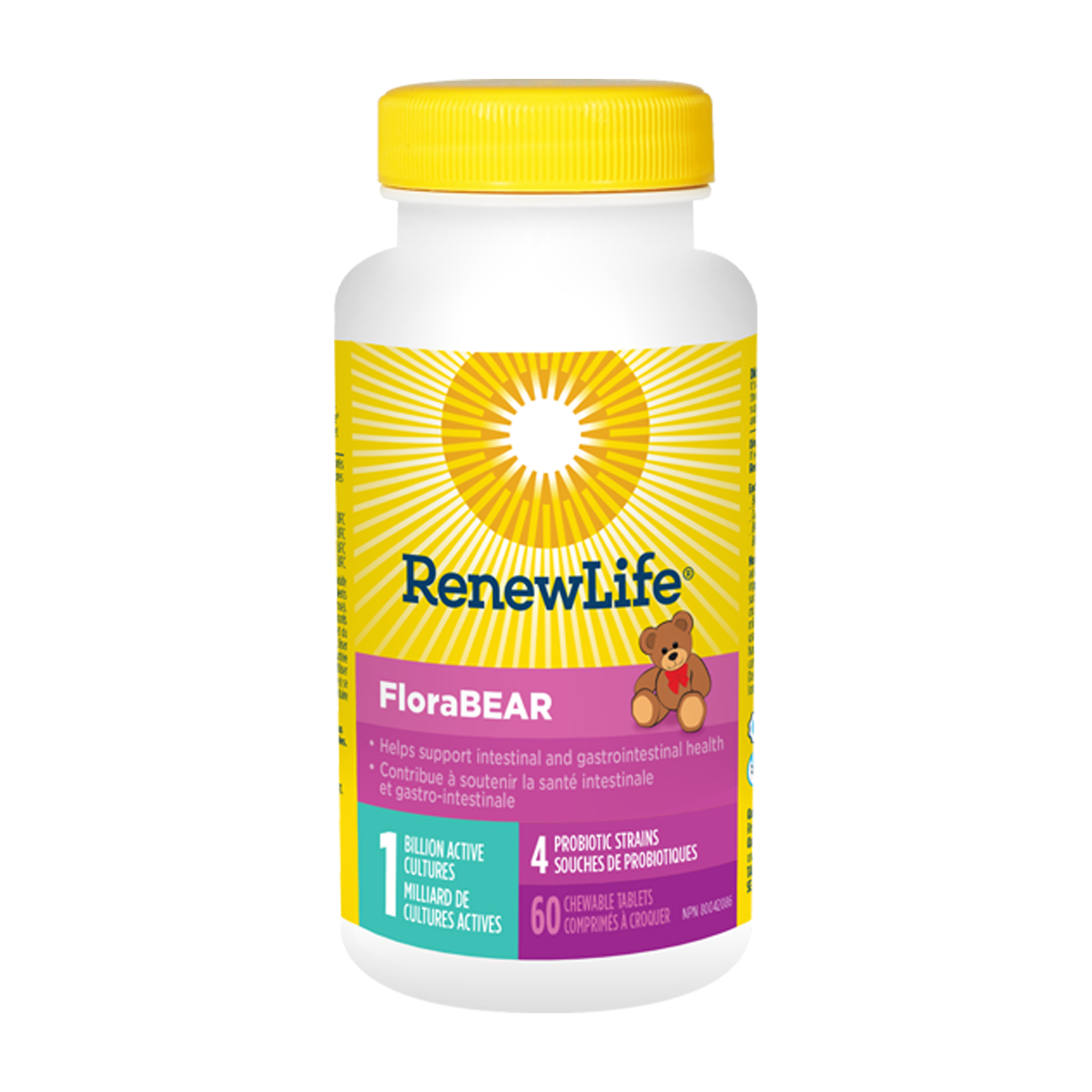Renew Life | FloraBEAR 1 Billion Probiotic Chewable Tablets