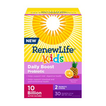 Renew Life | Kids Daily Boost 10 Billion Probiotic Powder Packets