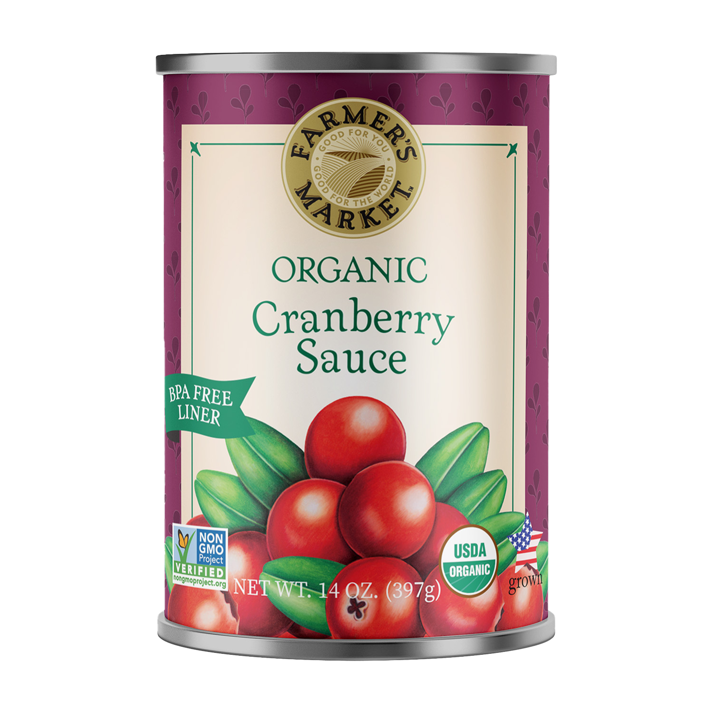 Farmer's Market | Organic Whole Cranberry Sauce 397ml