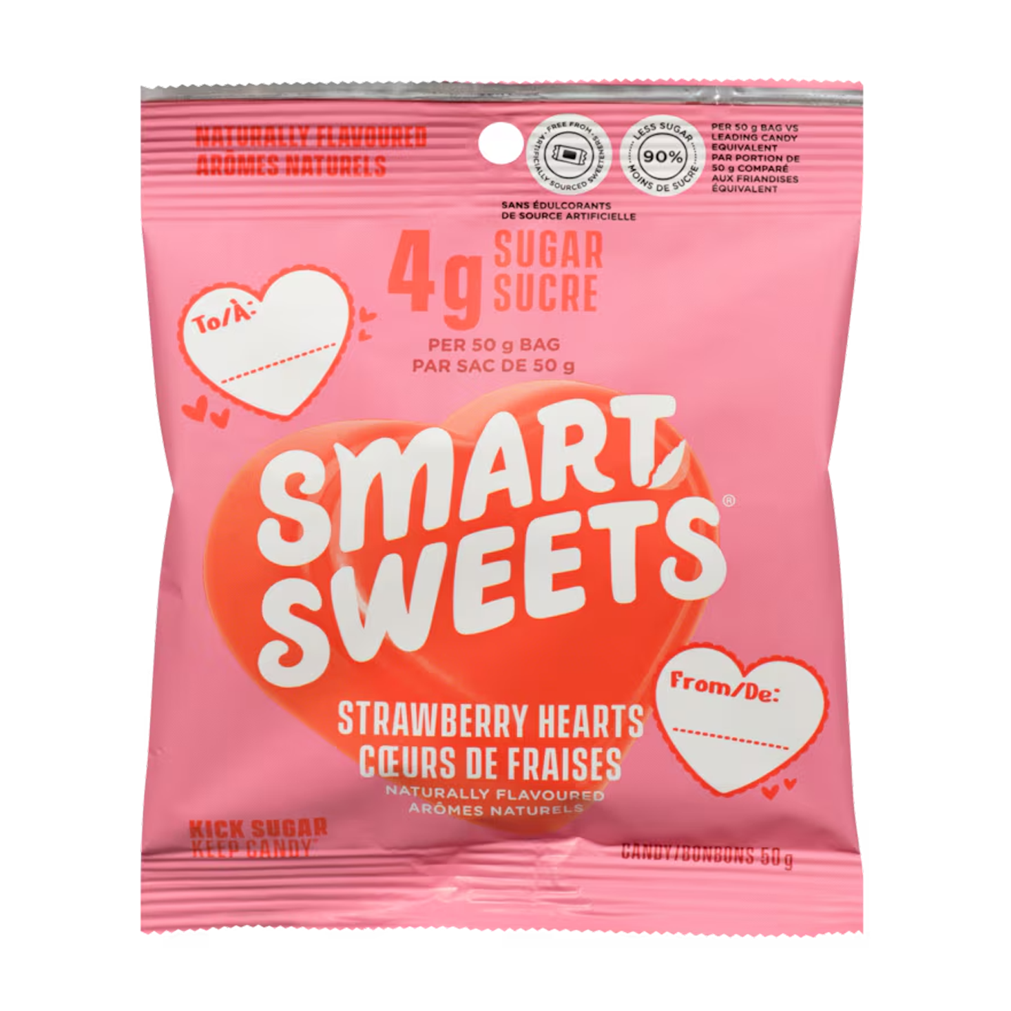 Smart Sweets | Strawberry Hearts 50g