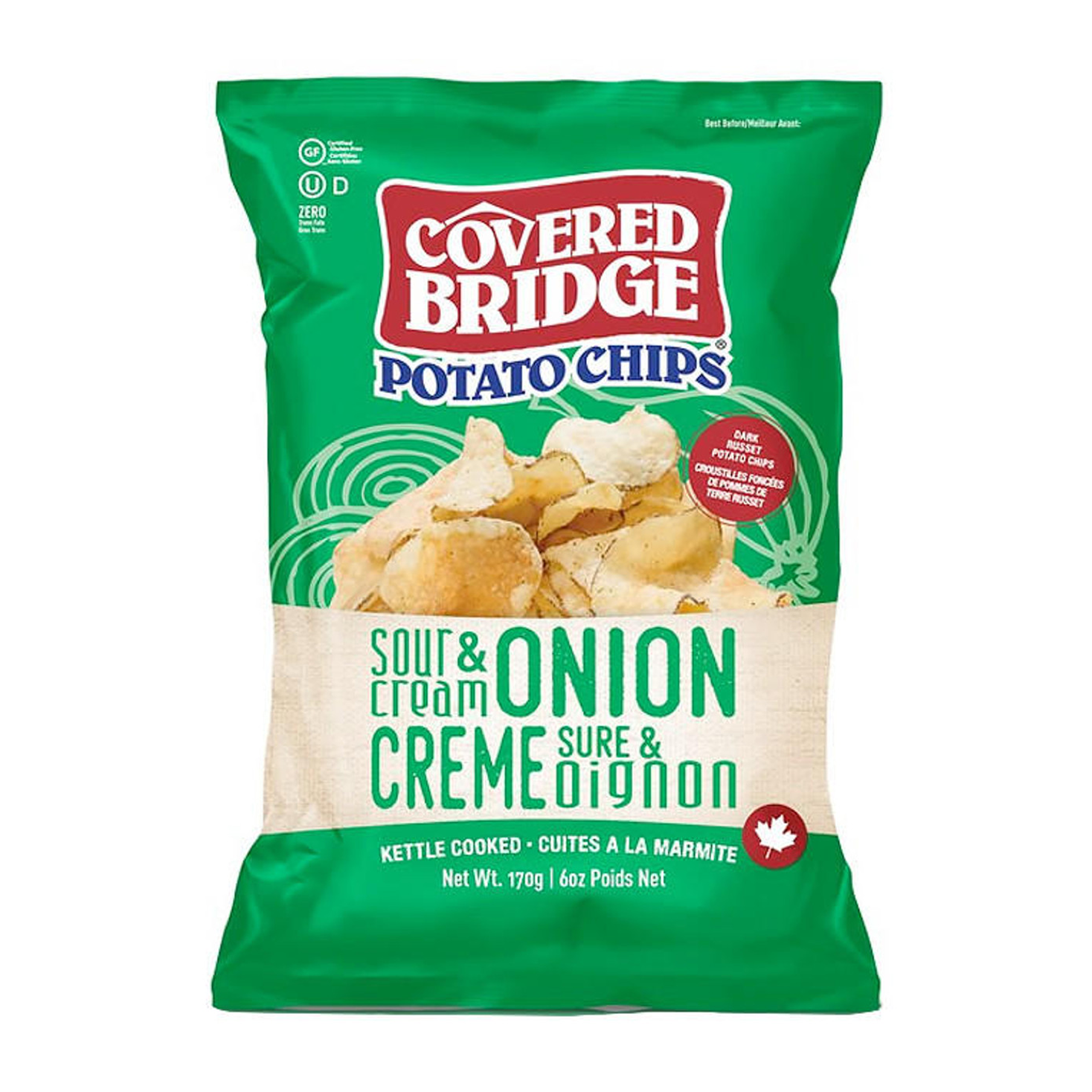 Covered Bridge | Sour Cream & Onion Potato Chips 170g