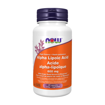NOW | High Potency 600mg Alpha Lipoic Acid Vegetarian Capsules