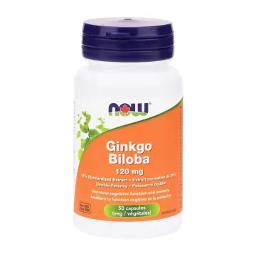 NOW | Ginkgo Biloba 120mg Vegetarian Capsules