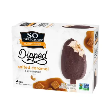 So Delicious | Dipped Salted Caramel Cluster Cashew Milk Frozen Bars