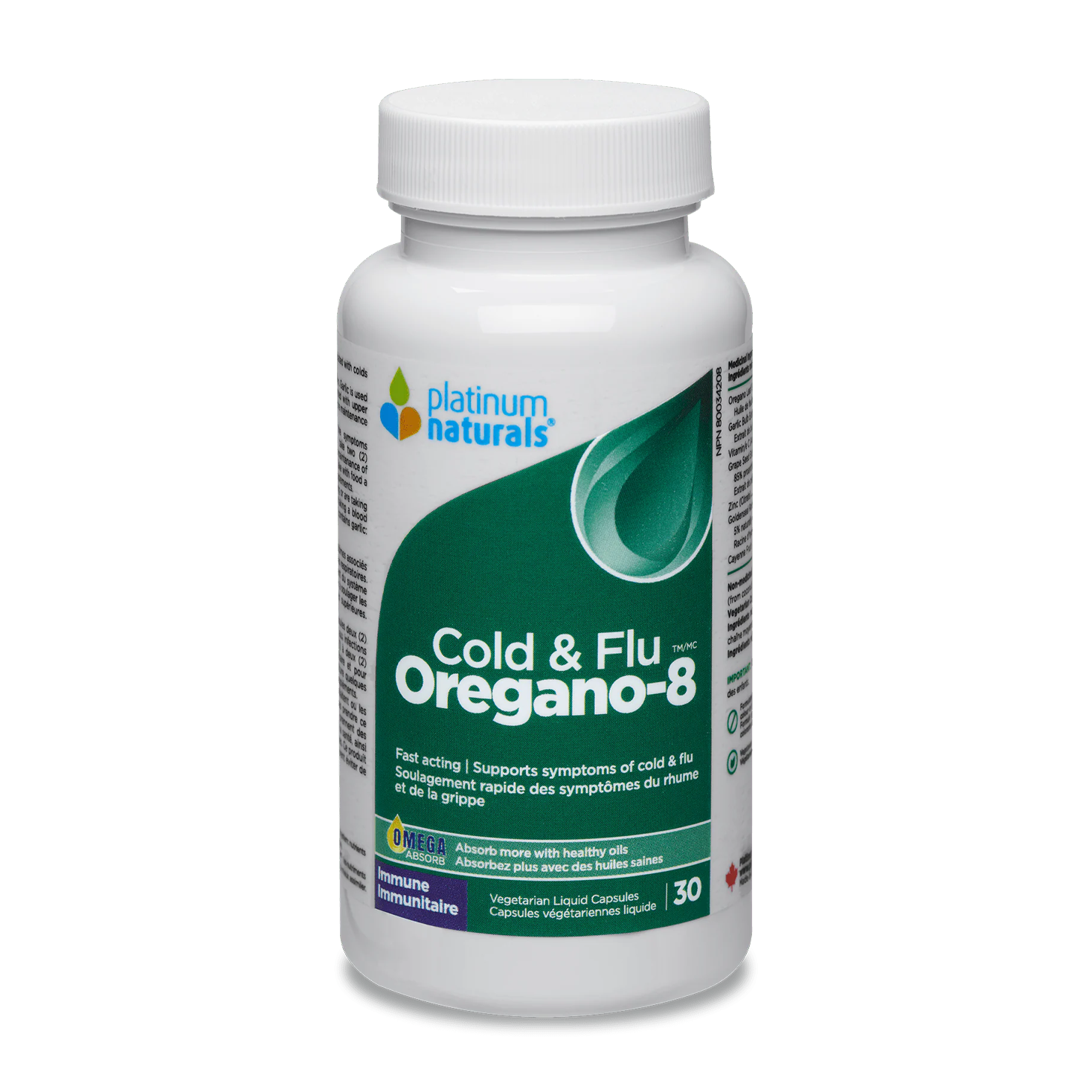Platinum Naturals | Oregano-8 Cold & Flu 30 Vegetarian Capsules