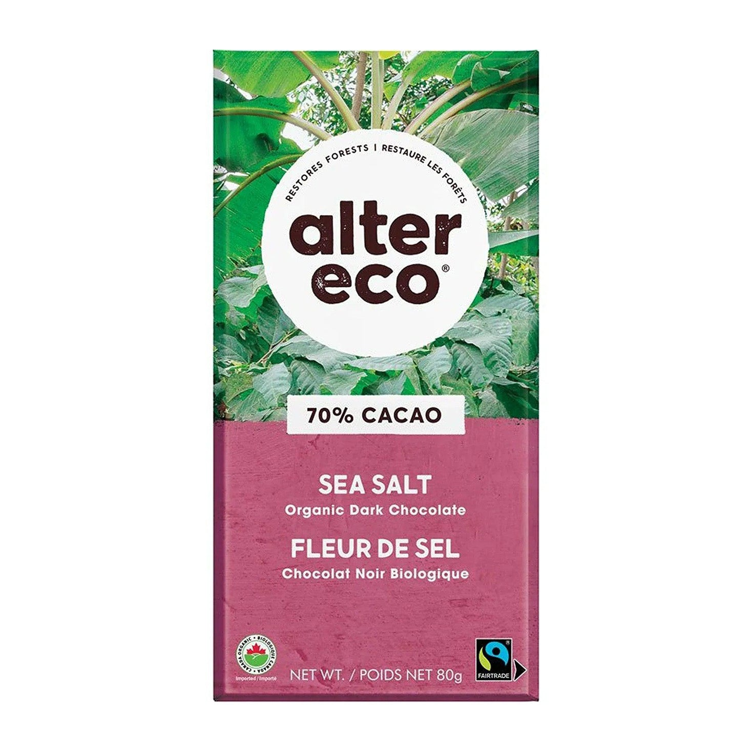 Alter Eco | Sea Salt Dark Chocolate Bar
