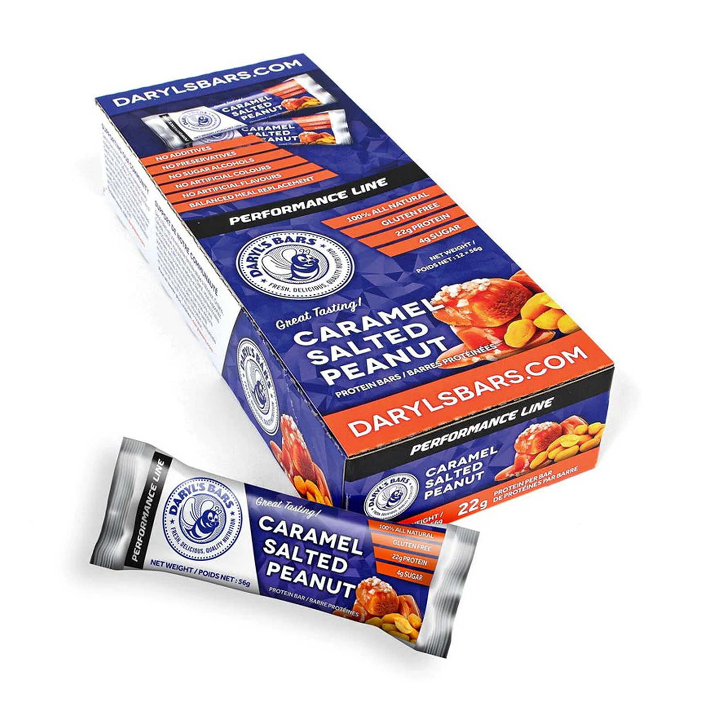 Daryl's Bars | Caramel Salted Peanut Protein Bar 56g