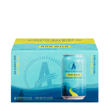 Athletic Brewing Co | Run Wild IPA Non-Alcoholic Beer 6x355ml
