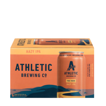Athletic Brewing Co | Free Wave Hazy IPA Non-Alcoholic Beer 6x355ml