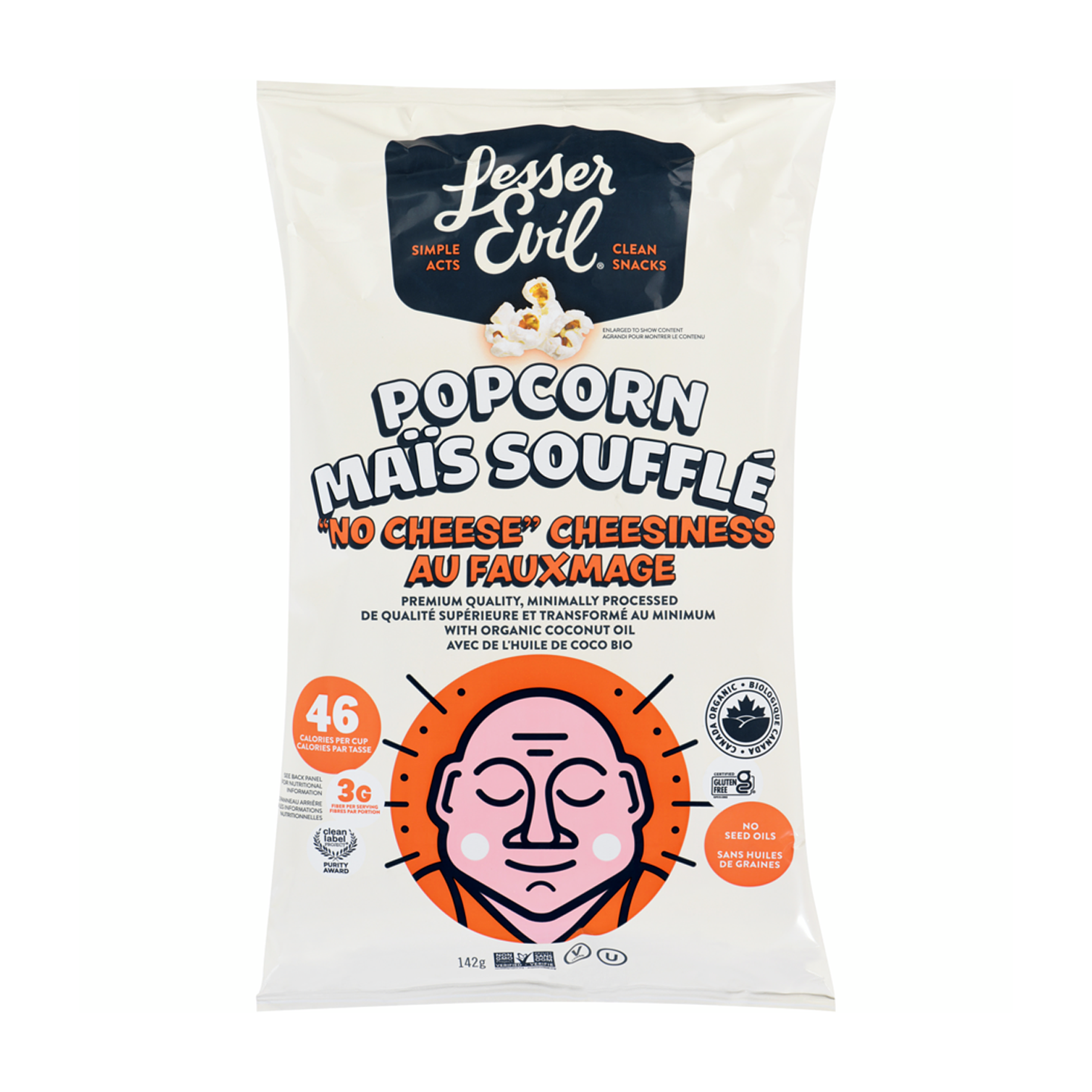 Lesser Evil | "No Cheese" Cheesiness Popcorn 142g