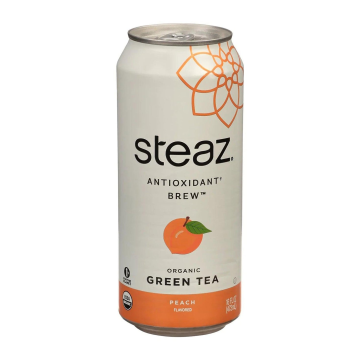 Steaz | Peach Lightly Sweetened Iced Green Tea