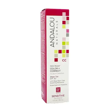 Andalou Naturals | 1000 Roses Sheer Tan CC Colour+Correct Cream SPF 30