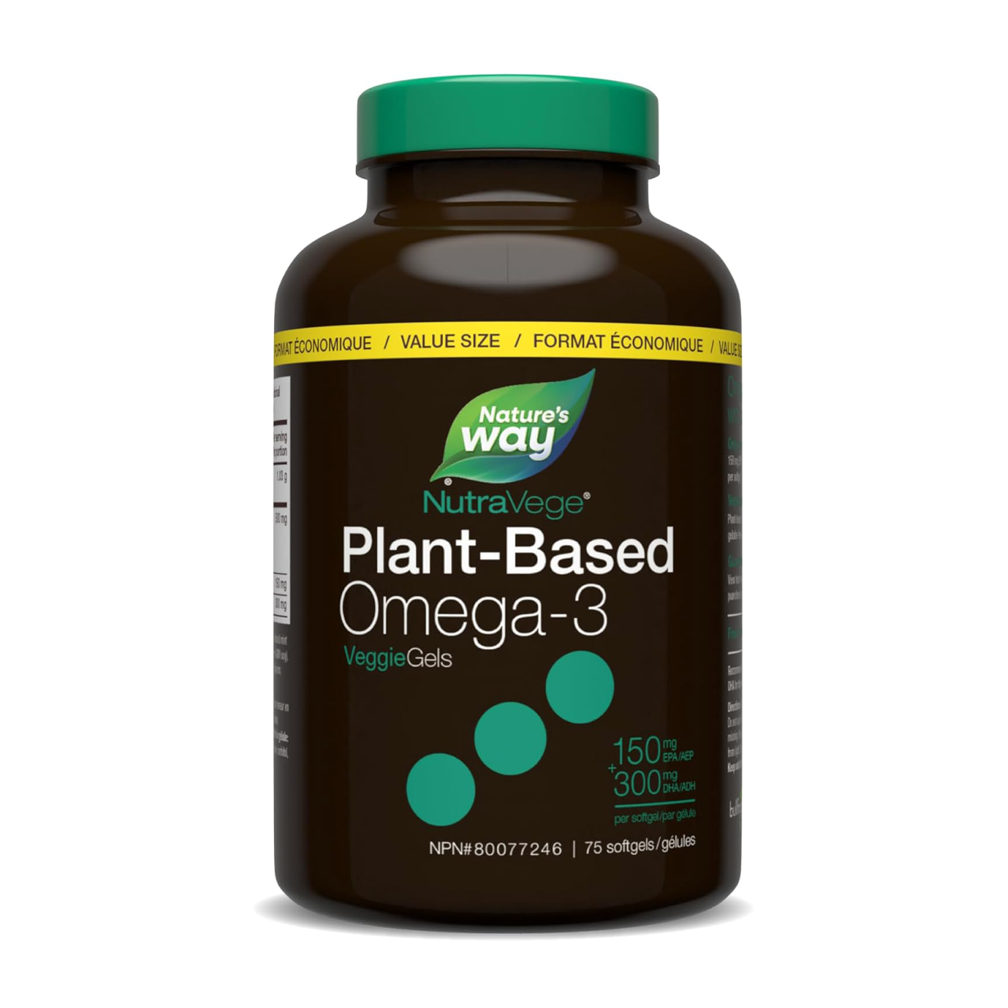 Nature's Way | NutraVege Plant-Based Omega-3 Mint Flavour VeggieGels 75's
